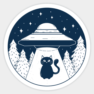 UFO Cat Sticker